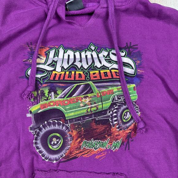 MV Sport Howies Mud Bog Monster Truck Graphic Pullover Hoodie Casual Sweater XL - Picture 5 of 16